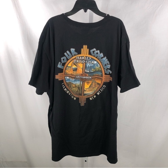 Harley Davidson Four Corners Farmington New Mexico Black Shirt Size 2XL - Picture 1 of 5